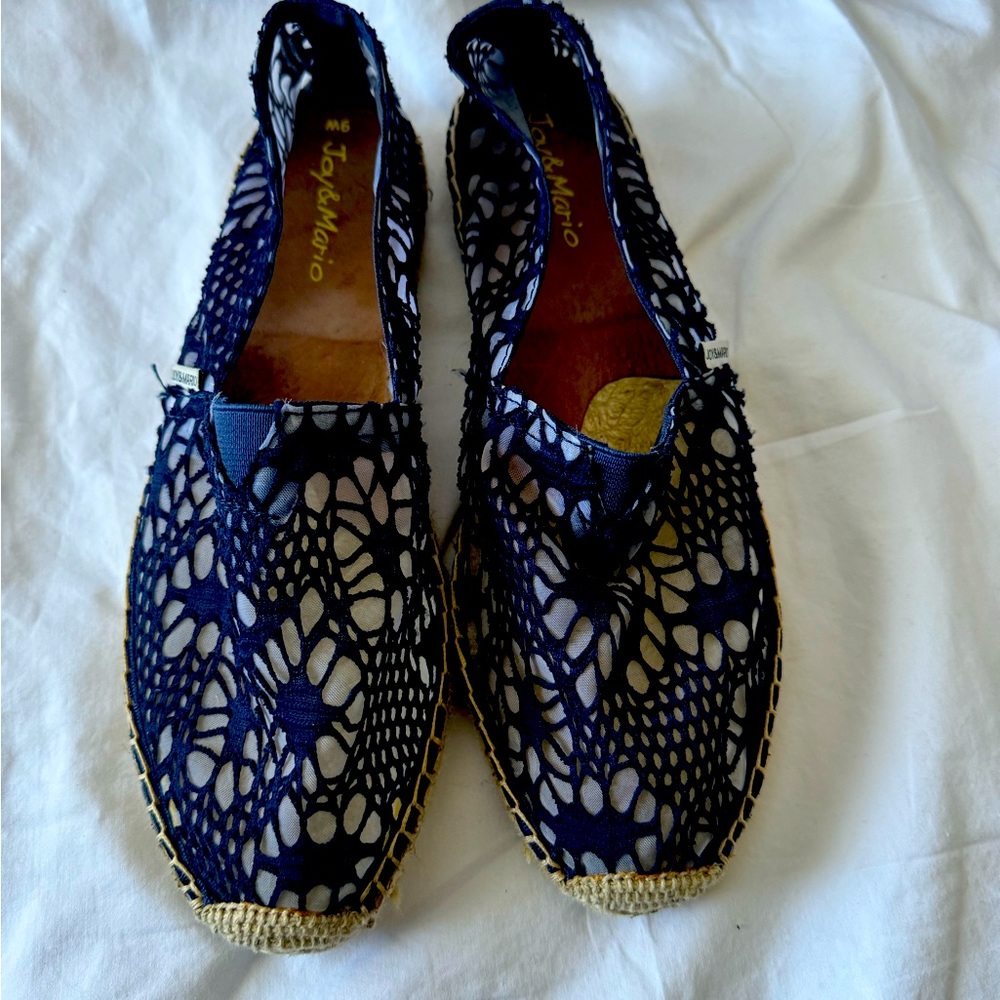 Women’s cute navy summer espadrilles